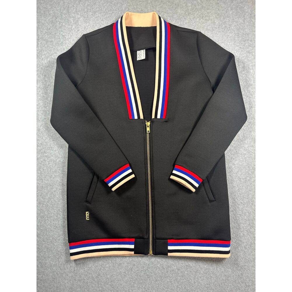 P.E Nation Plunging V Neck Jacket Women's Medium Black Long Sleeves Zip-Up - Picture 3 of 10